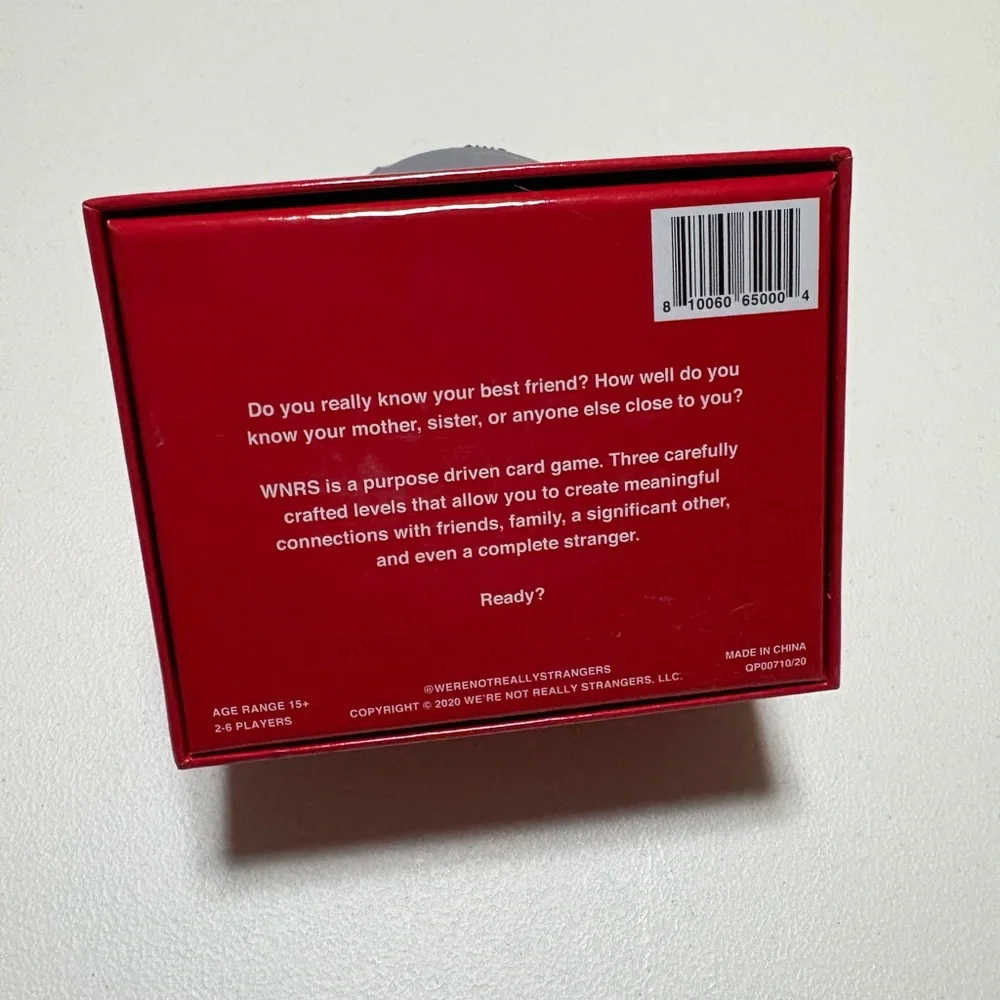 Red Conversation Card Game - Picture 2 of 3